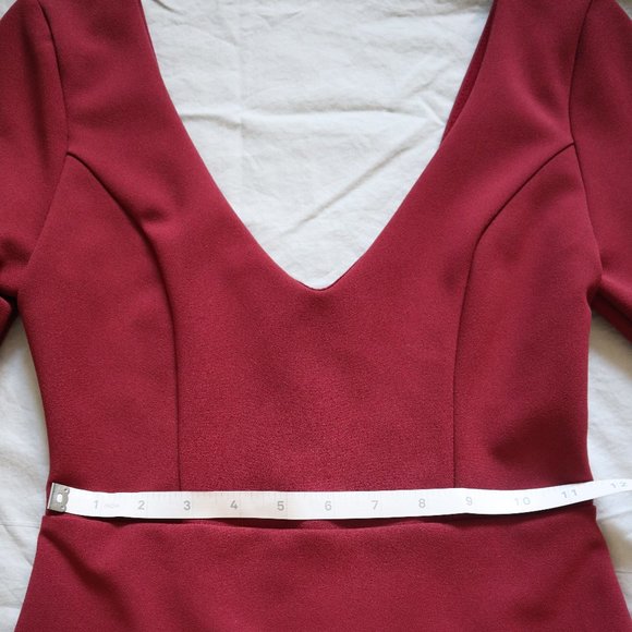 SOLEMIO Red Dress Mini Bell Sleeve Size Small NWOT - Picture 5 of 10